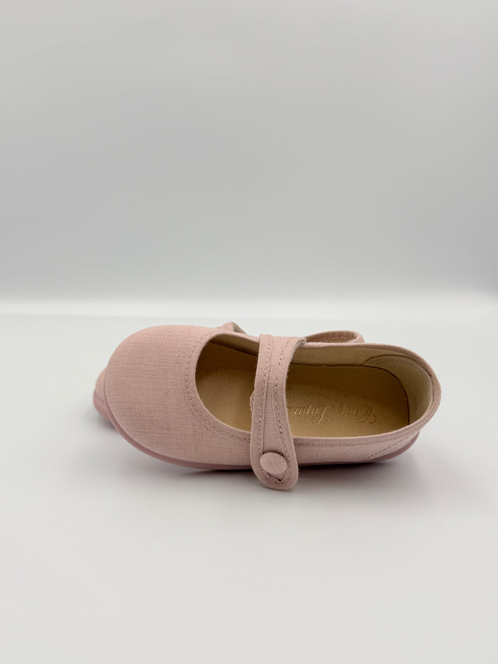 Mary Jane 'Linus Linen' Nude Pink