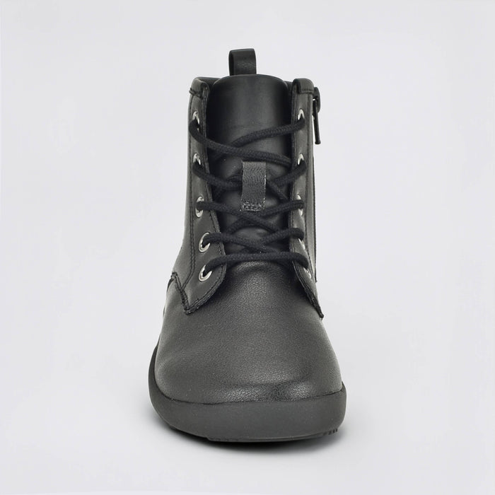 Girls Black Laced Boot - front
