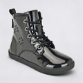 Girls Patent Black Laced Boot - main feature photo