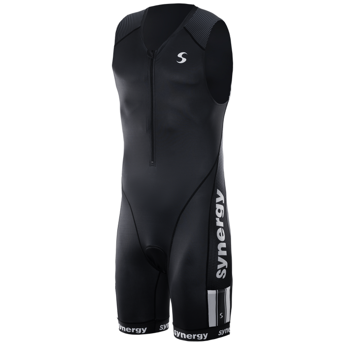 Men's Elite Sleeveless Tri Suit - Carbon Compound - Front