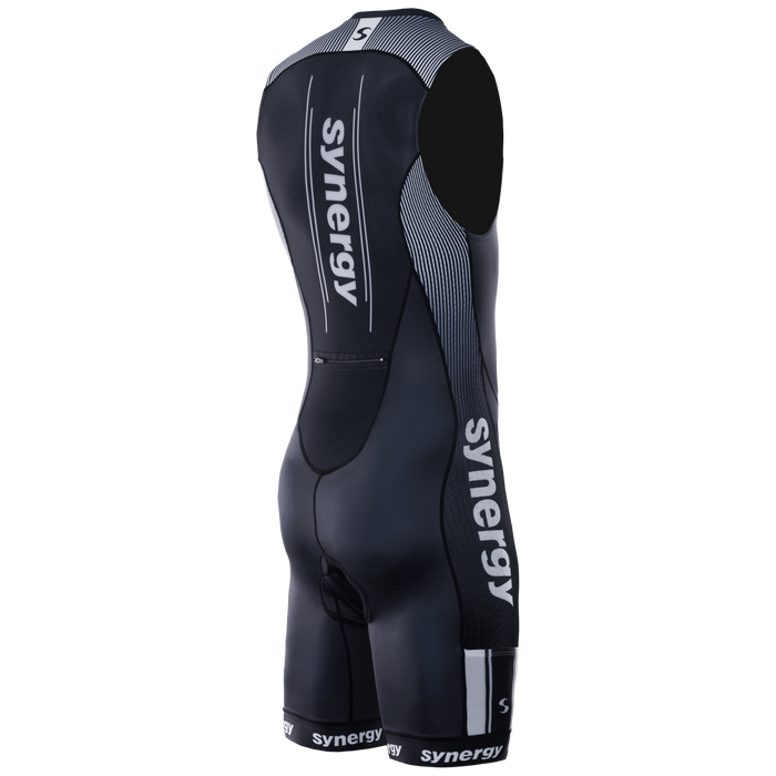 Men's Elite Sleeveless Tri Suit - Carbon Compound - Back