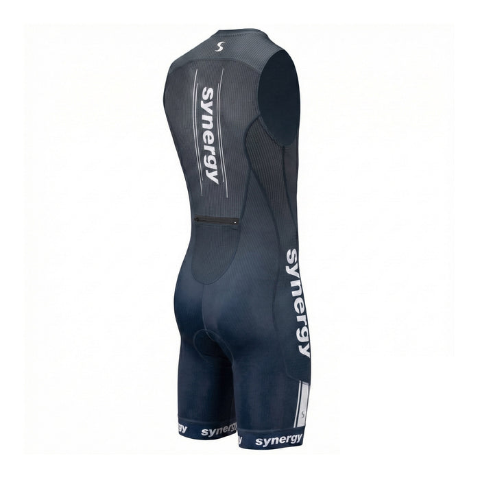 Men's Elite Sleeveless Tri Suit - Carbon Steel - Back