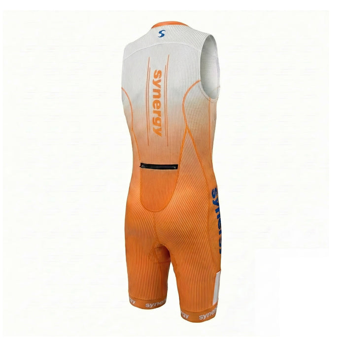 Men's Elite Sleeveless Tri Suit - Copper Fusion - Back
