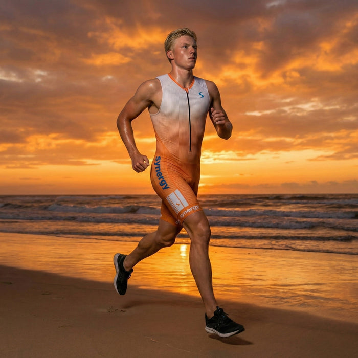 Men's Elite Sleeveless Tri Suit - Copper Fusion - Lifestyle