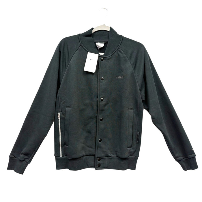 Nike Men's LeBron Therma-FIT jacket in black, size small, featuring a zip-up front, stand collar, and Nike logo on the chest.