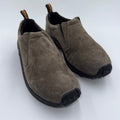 Men's Merrell Jungle Moc J60787 running shoes in Gunsmoke color, size 9, brand new, with a casual slip-on design and comfortable sole.