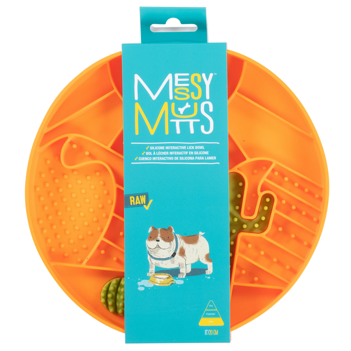 Messy Mutts Desert motif 8" Silicone Dog Lick Bowl Interactive Dog Bowl