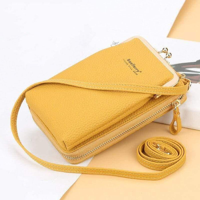 Women Phone Bag Solid Crossbody Bag - MY STORE LIVING