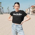 MoYoBo Women's Flowy Cropped Tee, Dark