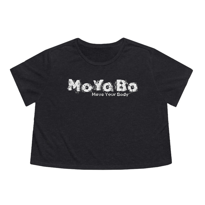 MoYoBo Women's Flowy Cropped Tee, Dark