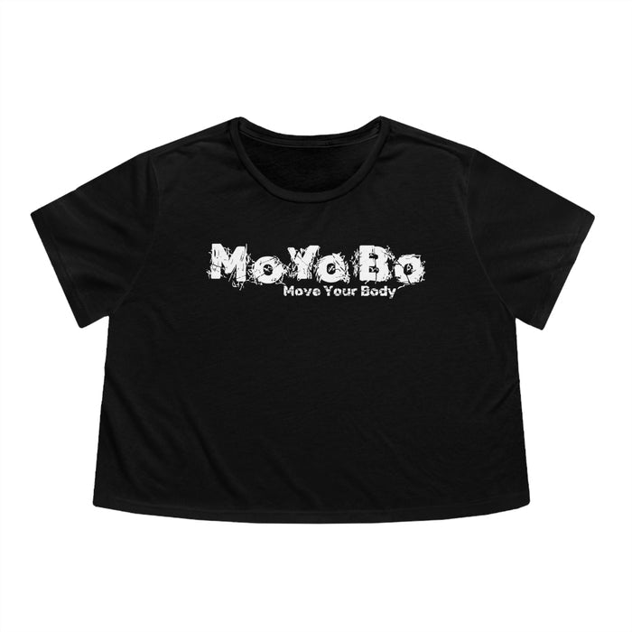 MoYoBo Women's Flowy Cropped Tee, Dark