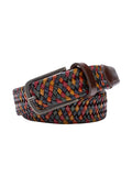 MULTICOLOURED ELASTIC LEATHER BELT