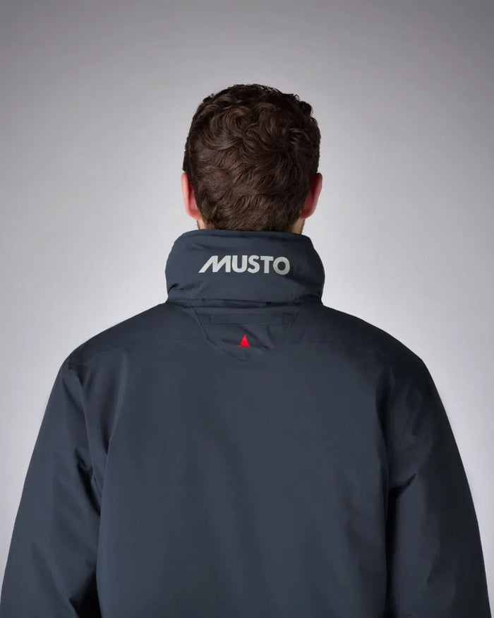 MUSTO TRUE NAVY MIDLAYER WATERPROOF ANORAK WITH HOOD