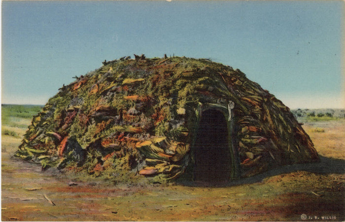 Navajo Hogan Native American Vintage Postcard 1960 - Vintage Postcard Boutique