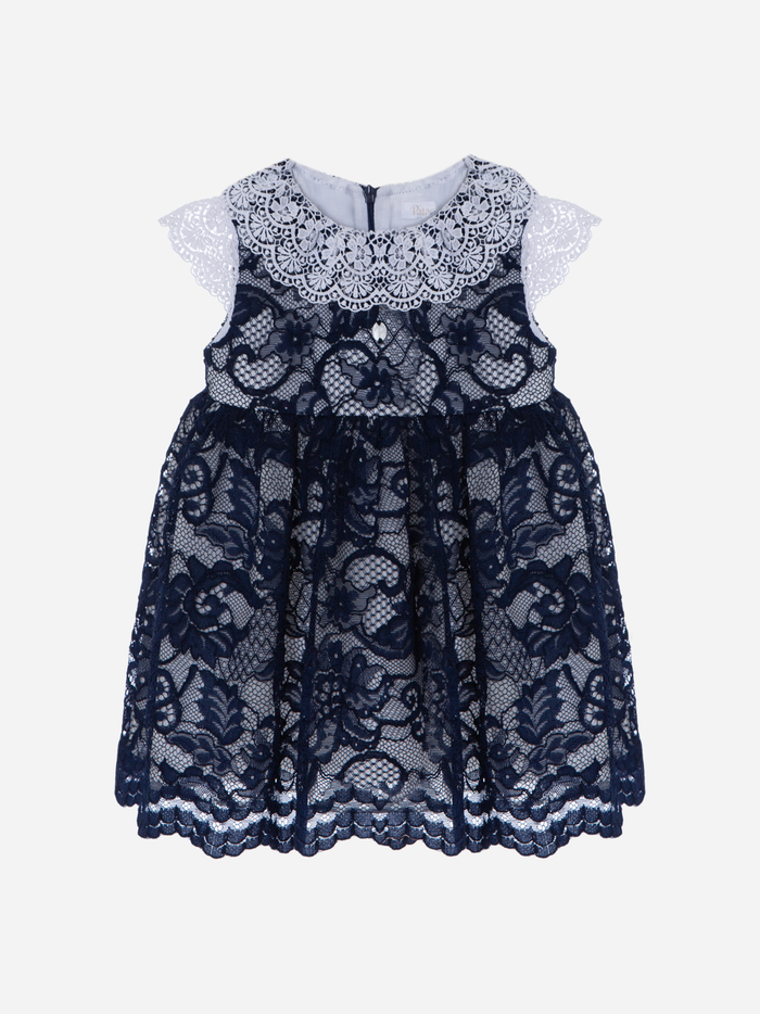 Navy Blue Lace Dress