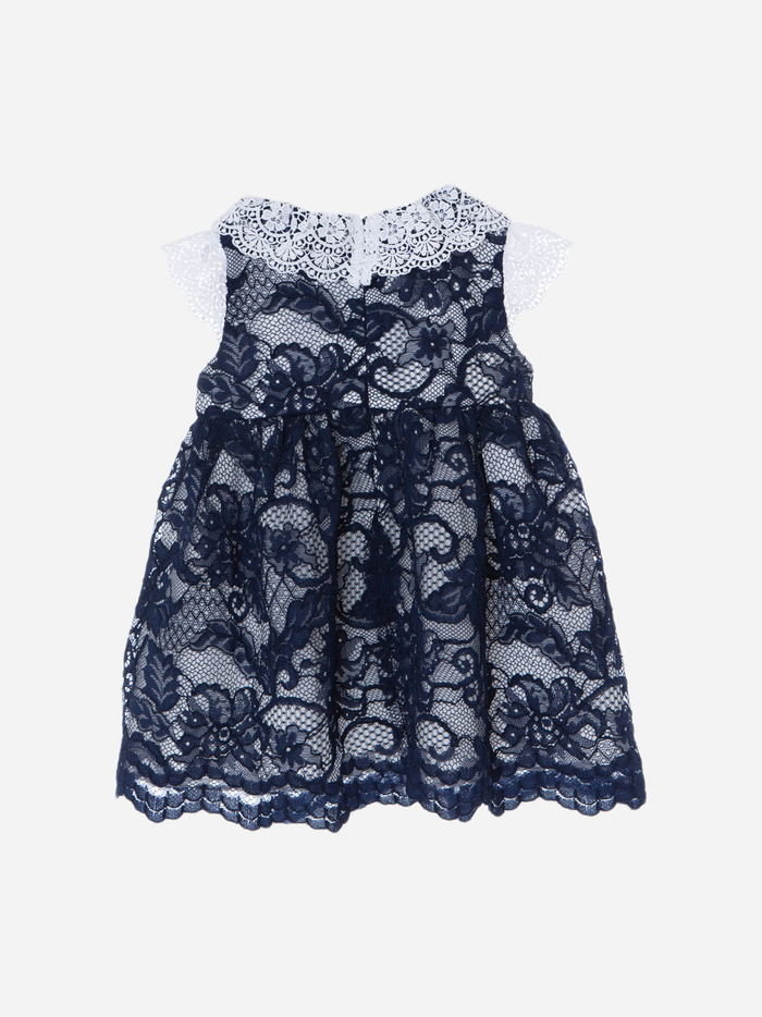 Navy Blue Lace Dress