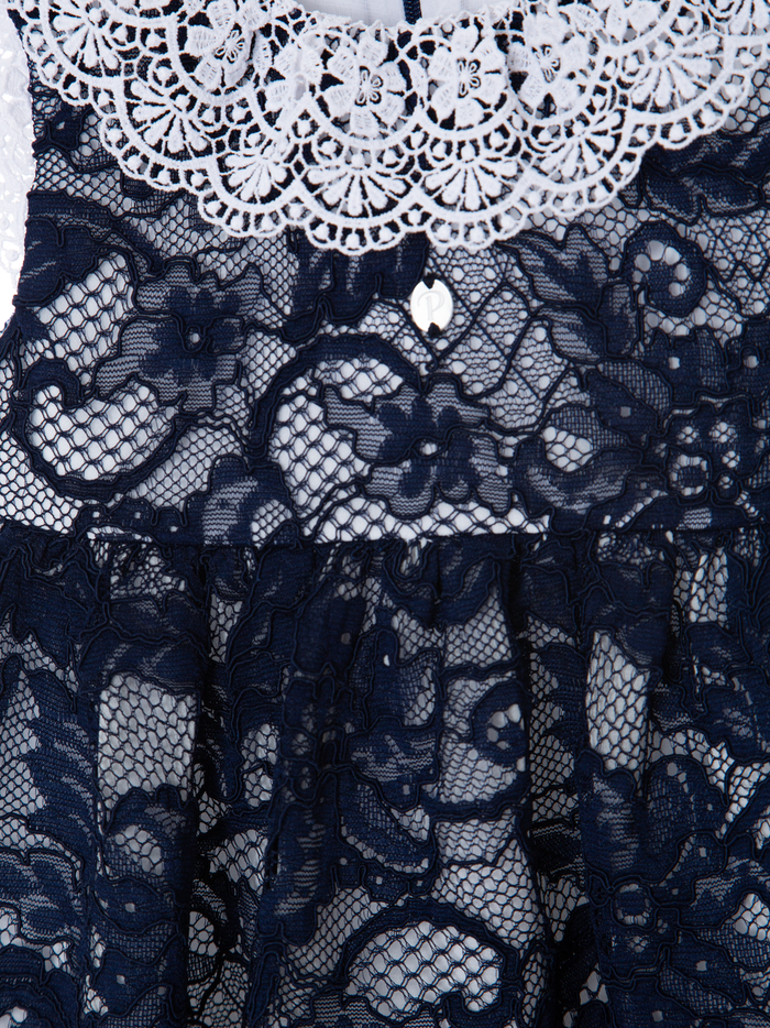 Navy Blue Lace Dress