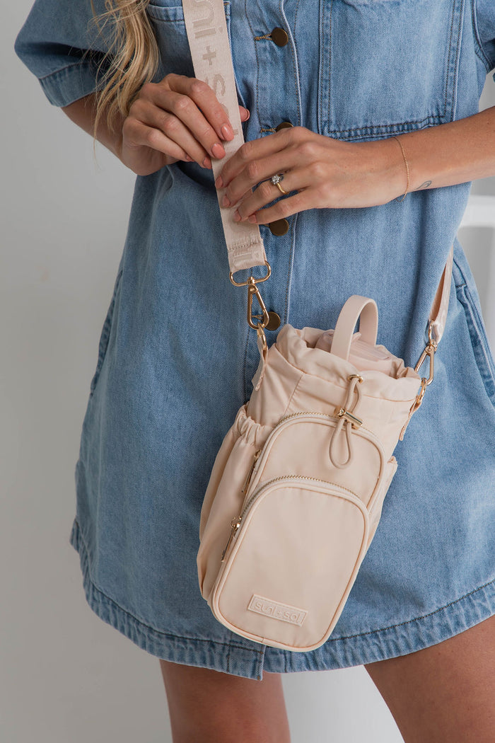 Noah Water Bottle Bag - Soft Pink Blush - Suni and Sol - The Self Styler