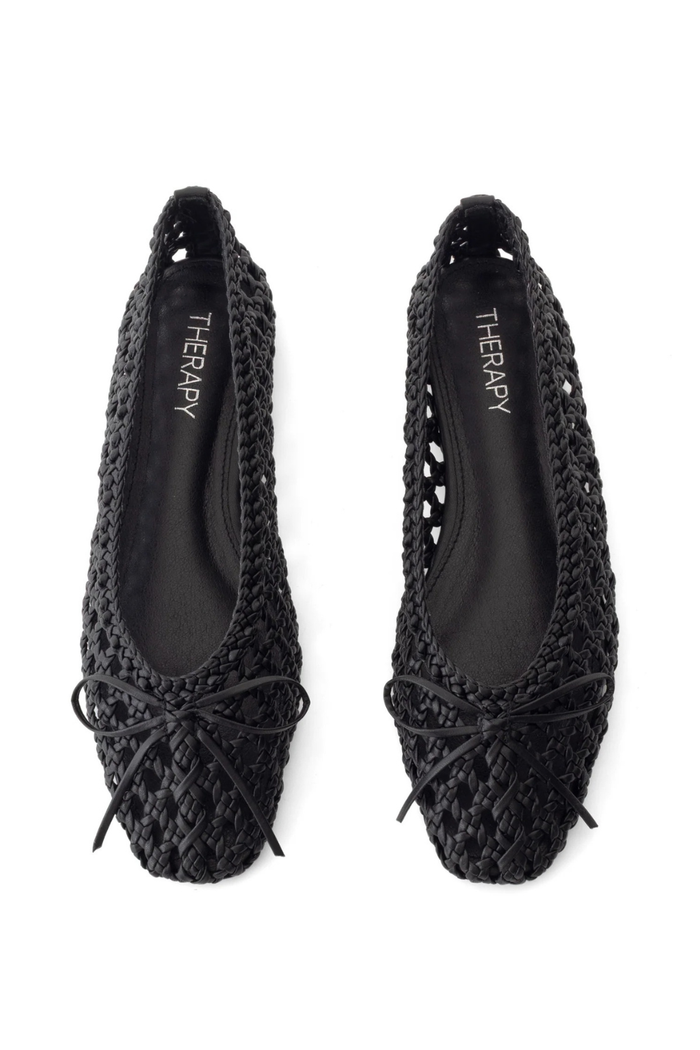 Oaklyn Woven Ballet Flats - Black
