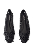 Oaklyn Woven Ballet Flats - Black