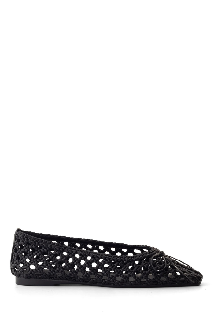 Oaklyn Woven Ballet Flats - Black
