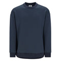Men's Obermeyer Explorer Tech Crew Pullover in Blue Nights, 2XL, showing the lightweight sweatshirt with a crew neck and subtle branding.