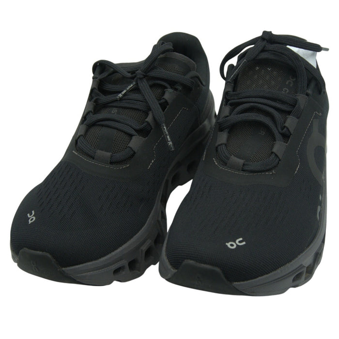 Women's Black On Running Cloudmonster Sneakers with Magnet accents, size 8.5, showcasing the sporty design and breathable material.