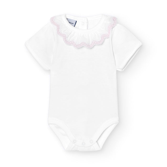 Onesie 'Embroidered Collar' Pink