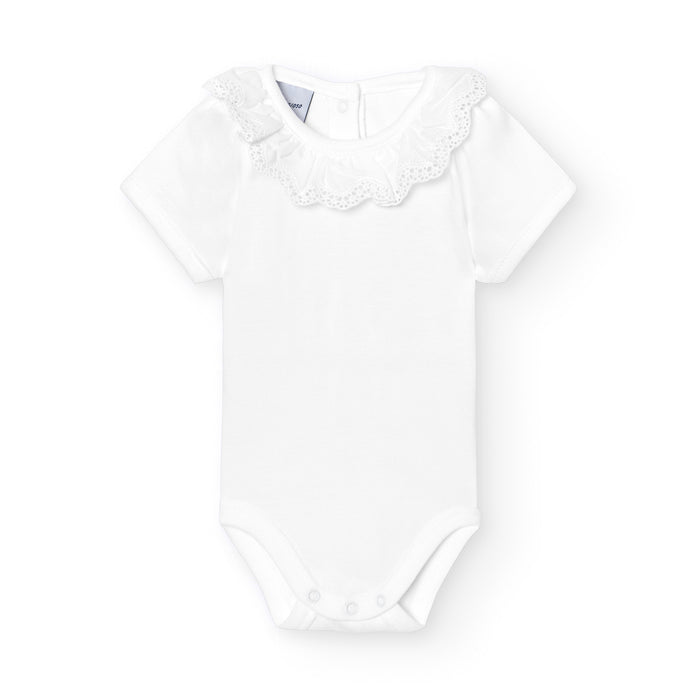 Onesie 'Embroidered Collar' White