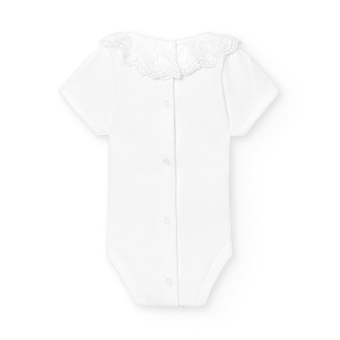 Onesie 'Embroidered Collar' White