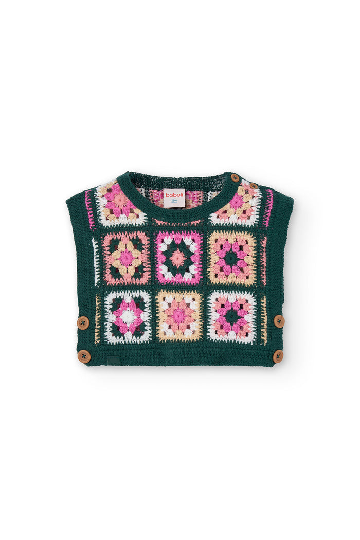 Outfit Crochet Green Flowers