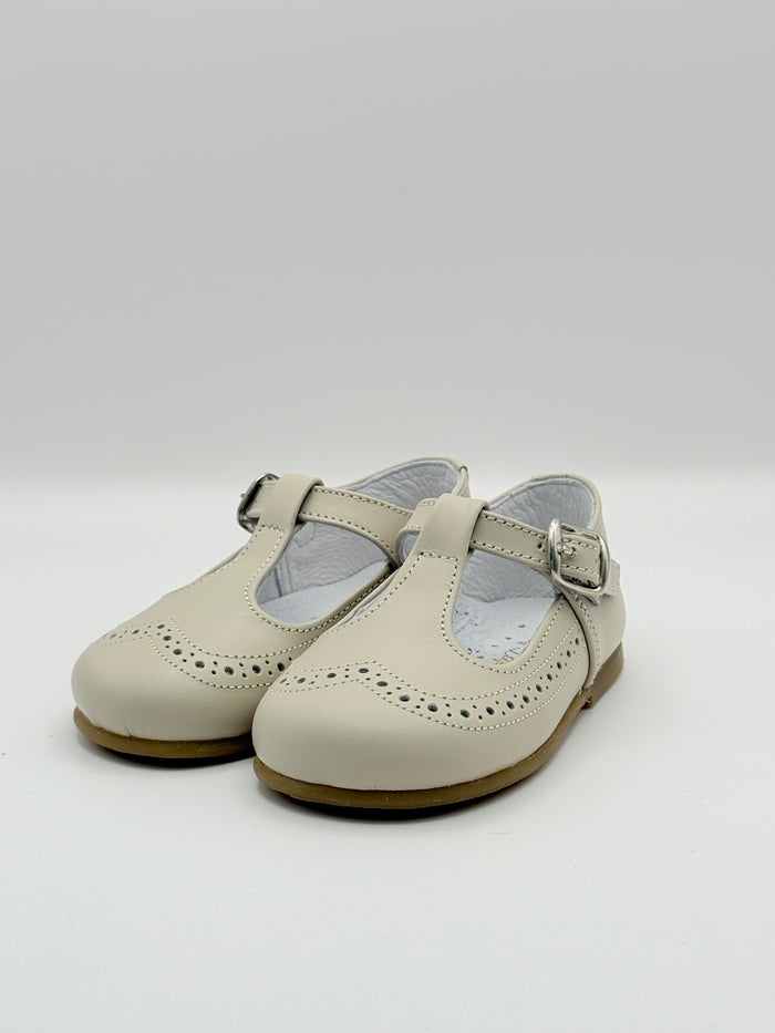 Oxford T-strap Beige