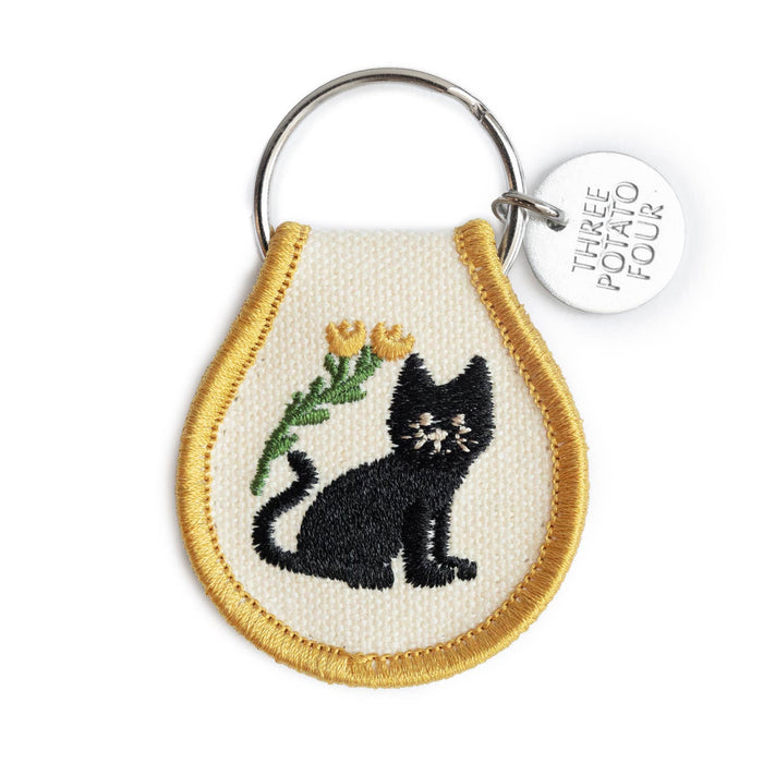 Patch Keychain - Black Cat