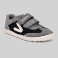 Kids Suede Velcro Trainer Black - Main