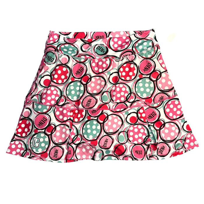 Women's large Pickleball Bella Dink 2 A-Line Kick Pleat Skort, navy blue with pleated front and comfortable fit.