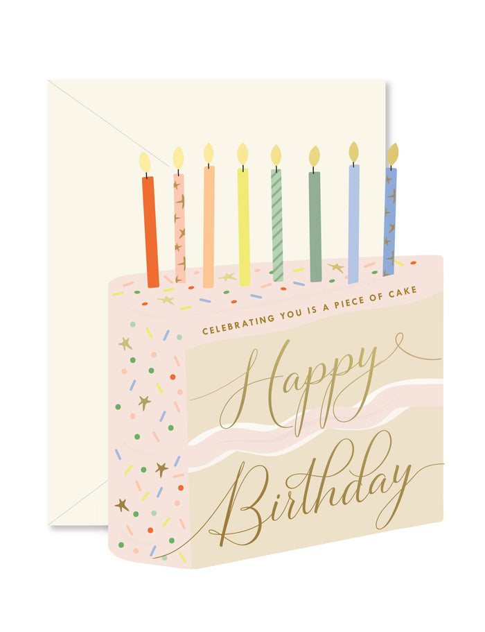 Piece of Cake die-cut folded Greeting Card