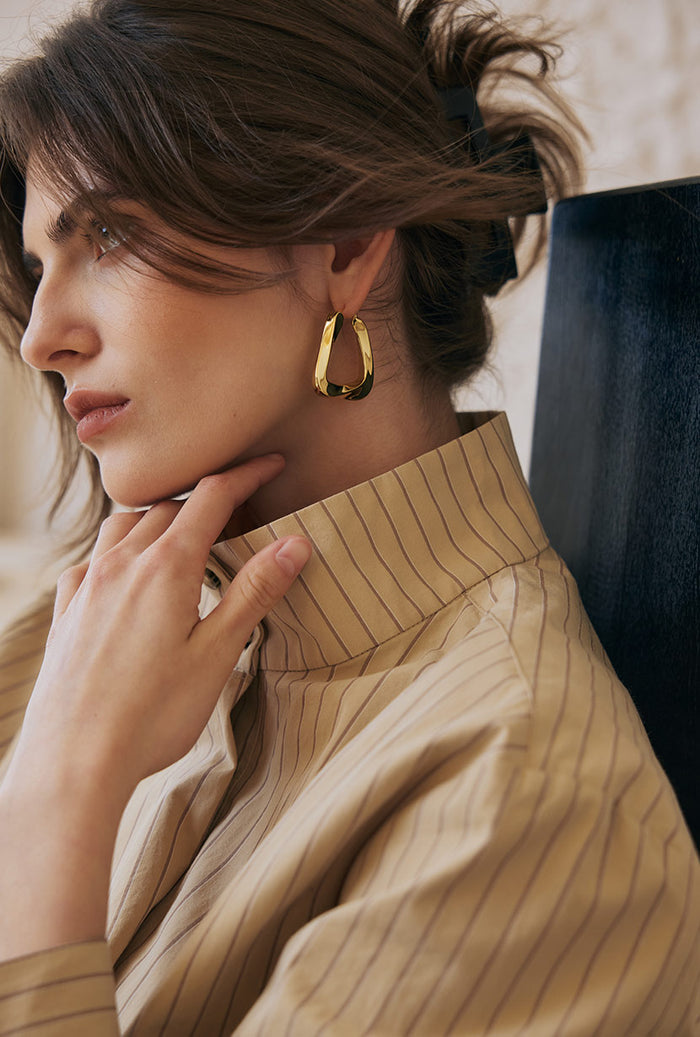 Petite Studio's Pim Geometric Hoop Earrings