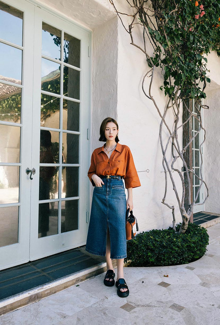Petite Studio's Pippa Denim Skirt