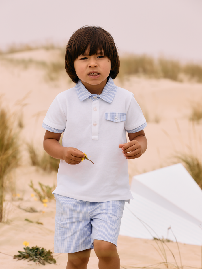 Pique Jersey Polo Set