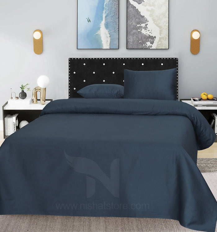 Plain Double Bed Sheet Design NC-S 148 - Nishat Creative Store