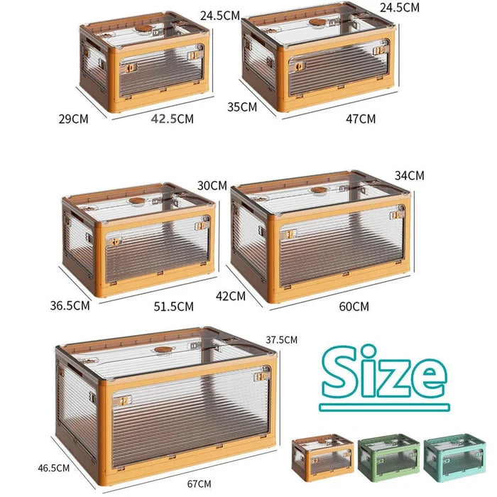 Plastic Storage Bin Collapsible Stackable - MyStoreLiving