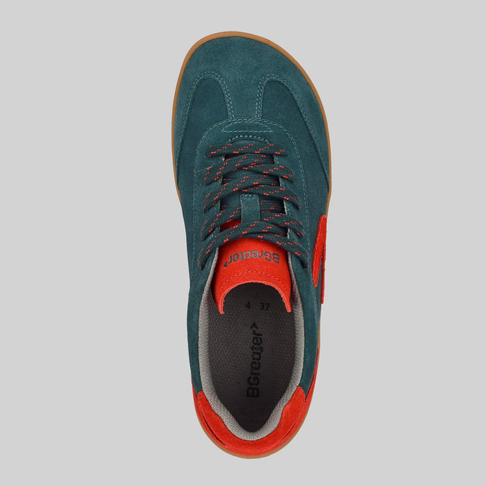 Kids Suede Trainer Green - Top