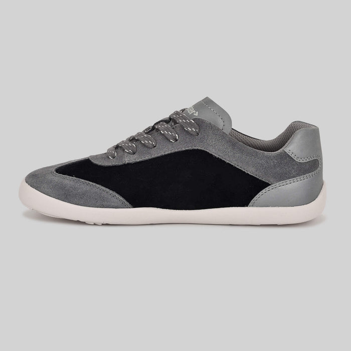 Kids Suede Trainer Black Grey - Inside