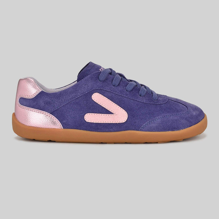 Kids Suede Trainer Purple - Outside