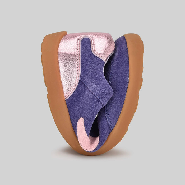 Kids Suede Trainer Purple - Flexed