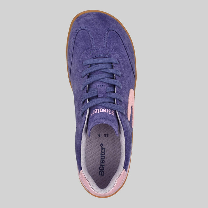 Kids Suede Trainer Purple - Top
