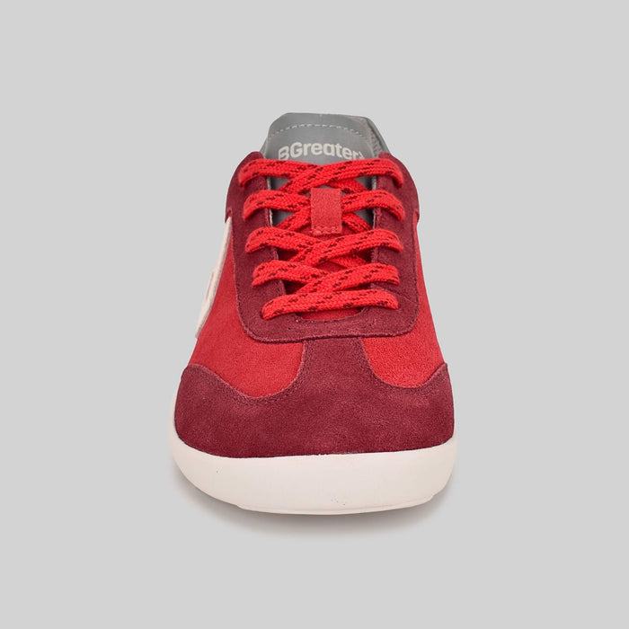 Kids Suede Trainer Red - Front