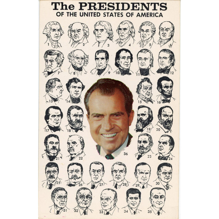 Presidents of the United States Through Nixon Vintage Postcard (unused) - Vintage Postcard Boutique