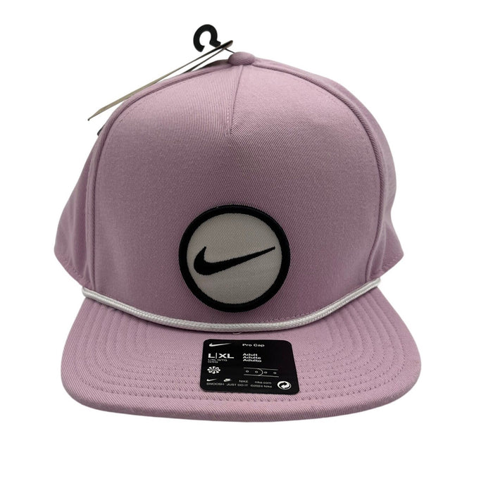 Pink Nike Pro Stretch Fit Cap in L/XL size, featuring a comfortable, flexible design and Nike branding.