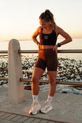Pro Summer Biker Pocket Shorts - Coffee Brown